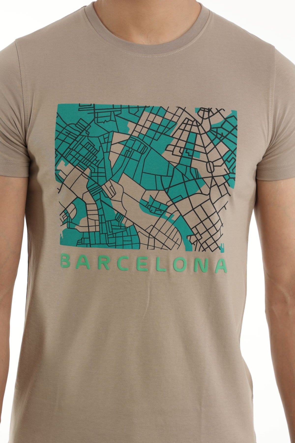 Men's Printed Round Neck T Shirts