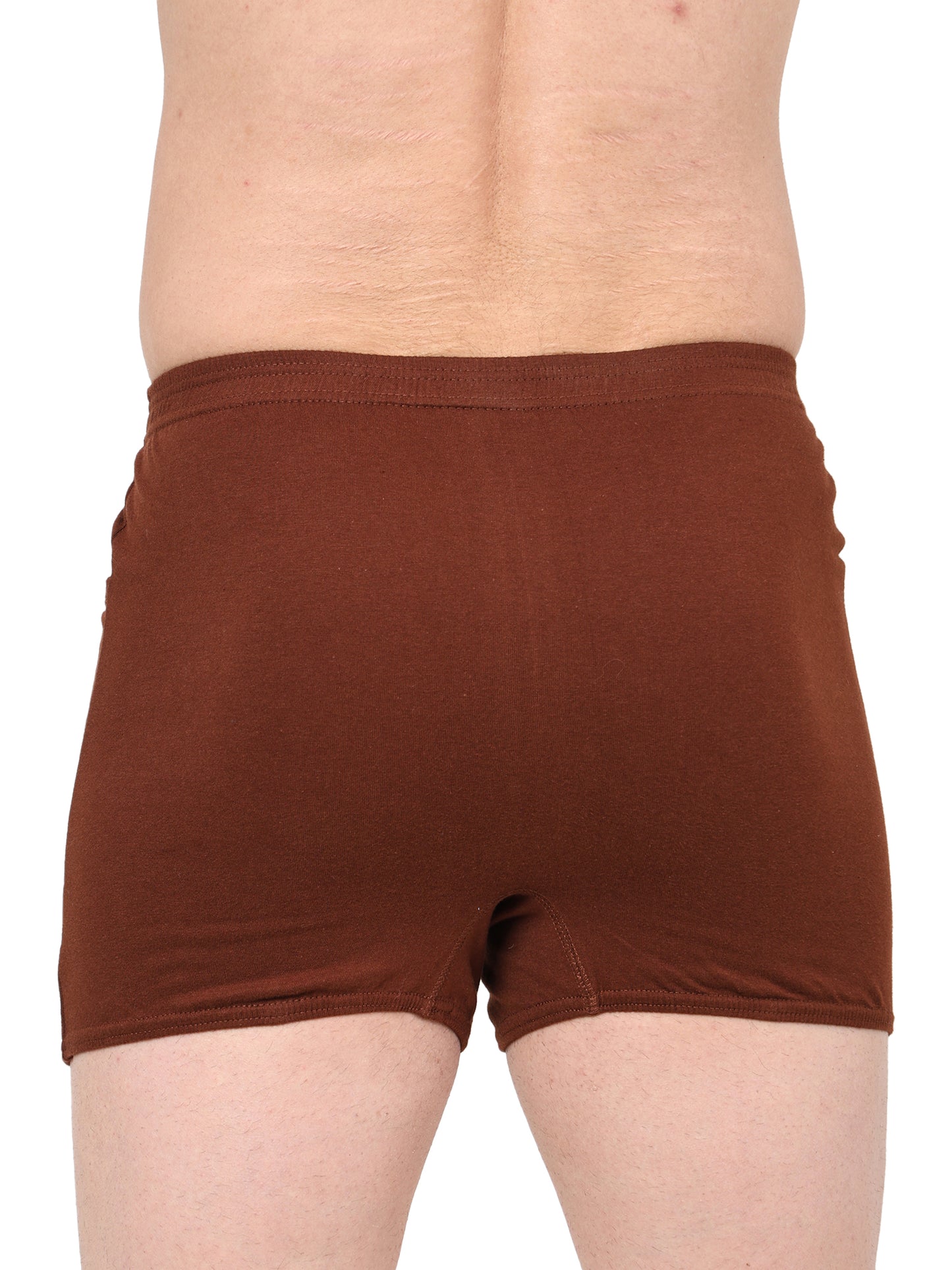 Men 100% Cotton Inner Elastic Pocket Trunk Maroon Brother IE Pack of 2