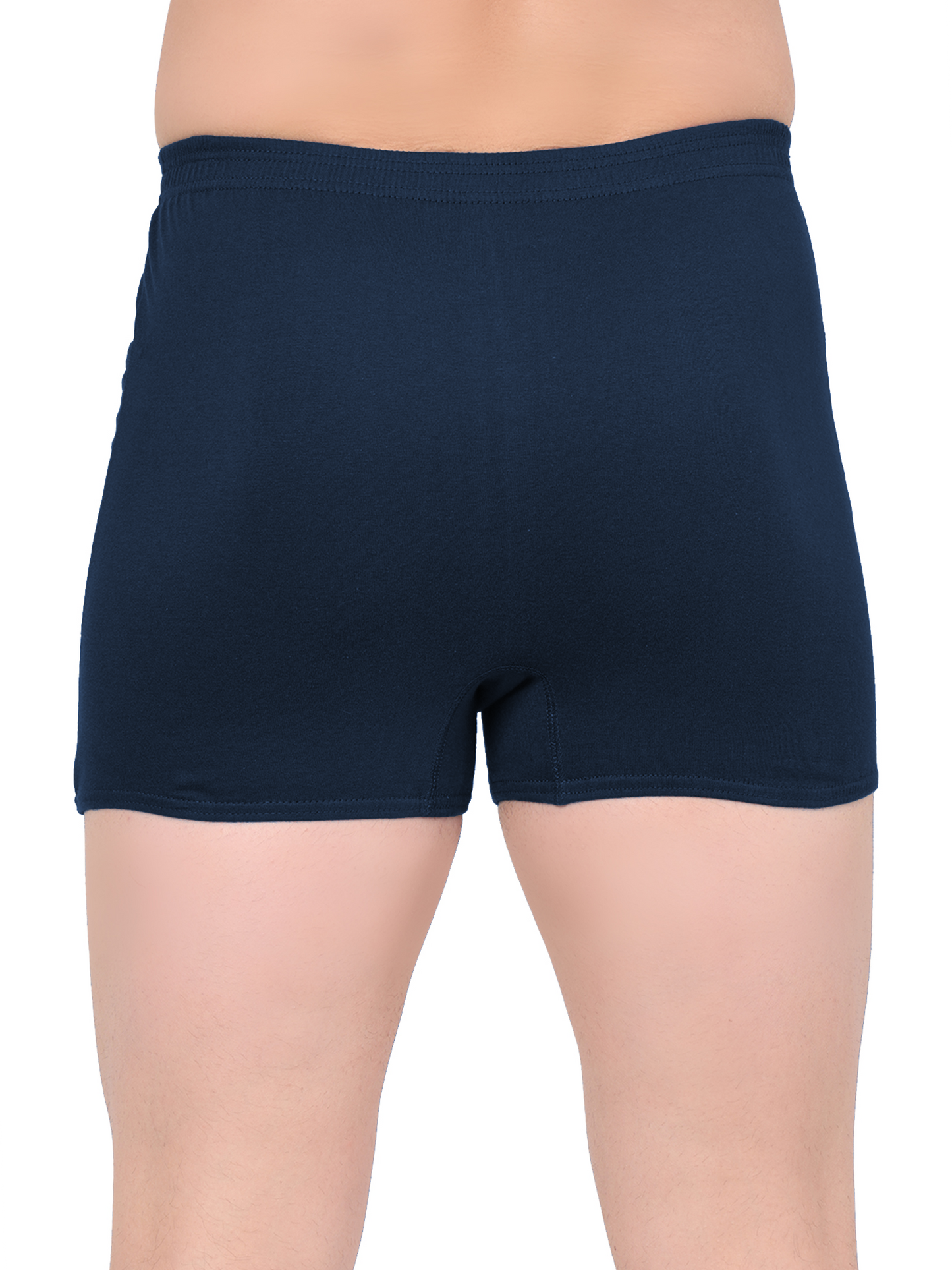 Men 100% Cotton Inner Elastic Pocket Trunk Navy Brother IE Pack of 2