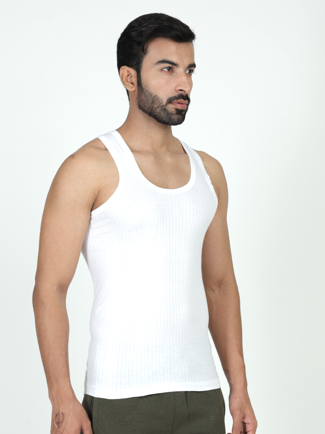 Men 100% Cotton White Vest RN Parker- Pack of 2
