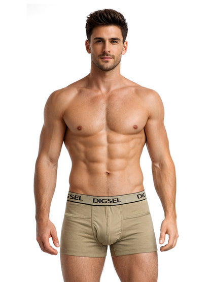 Men 100% Cotton Assorted colour Pocket long Trunks Pack of 5