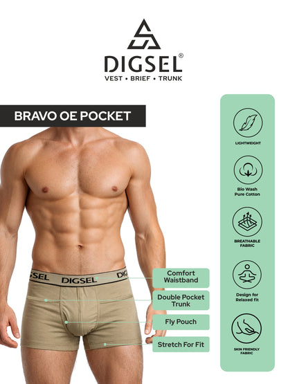 Men 100% Cotton Pocket long Trunks Pack of 5 Combo_4