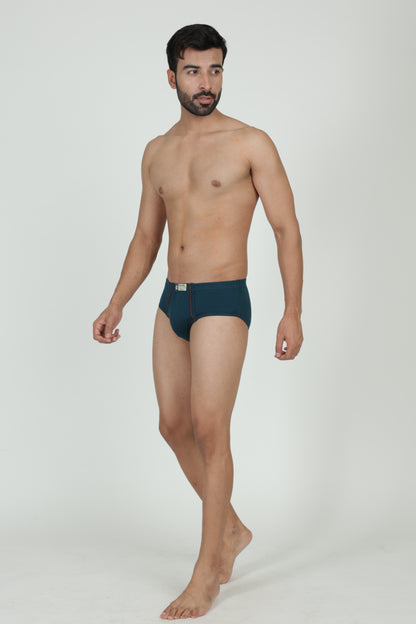 Men Info Inner Elastic Cotton Briefs