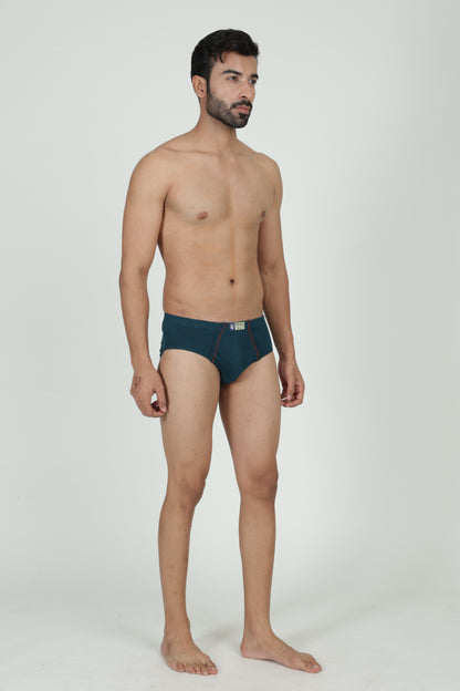 Men Info Inner Elastic Cotton Briefs