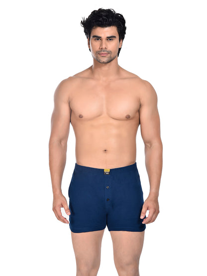 Men Colour Knitted Boxer BOSEO Navy