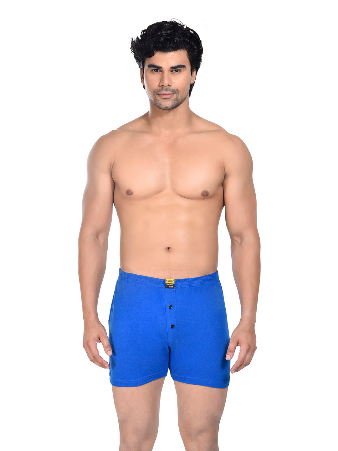 Men Colour Knitted Boxer BOSEO Lite Blue