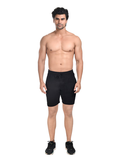 Men 100% Cotton Matty Shorts Black