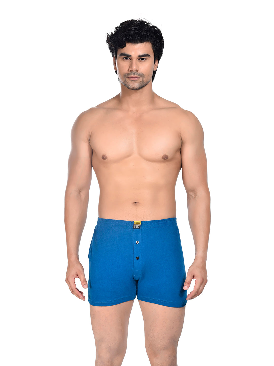 Men Colour Knitted Boxer BOSEO Blue