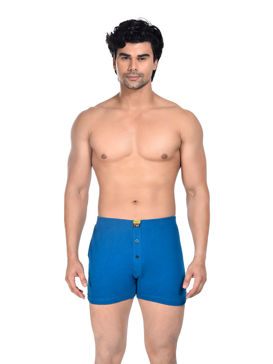 Men Colour Knitted Boxer BOSEO Blue