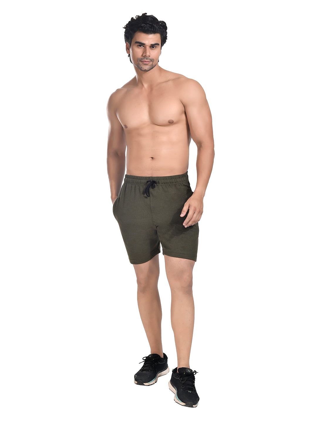 Men 100% Cotton Matty Shorts Green