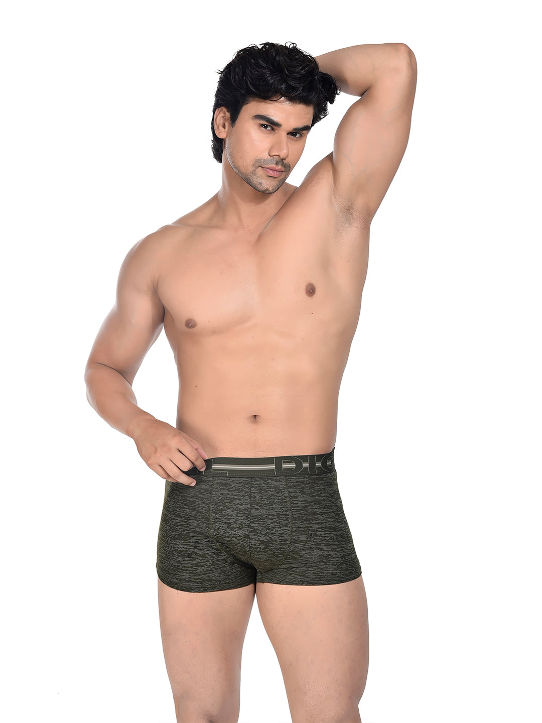 Men 100% Cotton Anti Ball Crushing Boxer Brief Green JAWA
