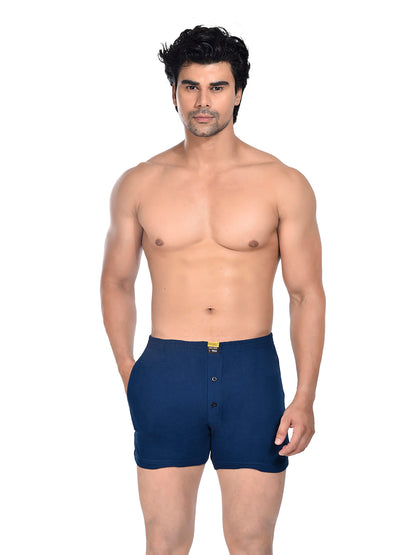 Men Colour Knitted Boxer BOSEO Navy