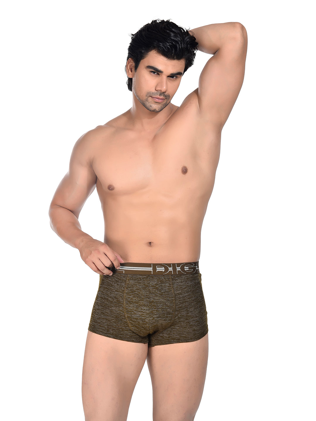 Men 100% Cotton Anti Ball Crushing Boxer Brief Brown JAWA