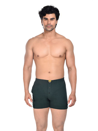 Men Colour Knitted Boxer BOSEO Green
