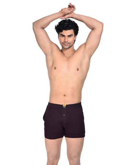Men Colour Knitted Boxer BOSEO Purple