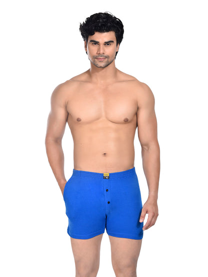 Men Colour Knitted Boxer BOSEO Lite Blue