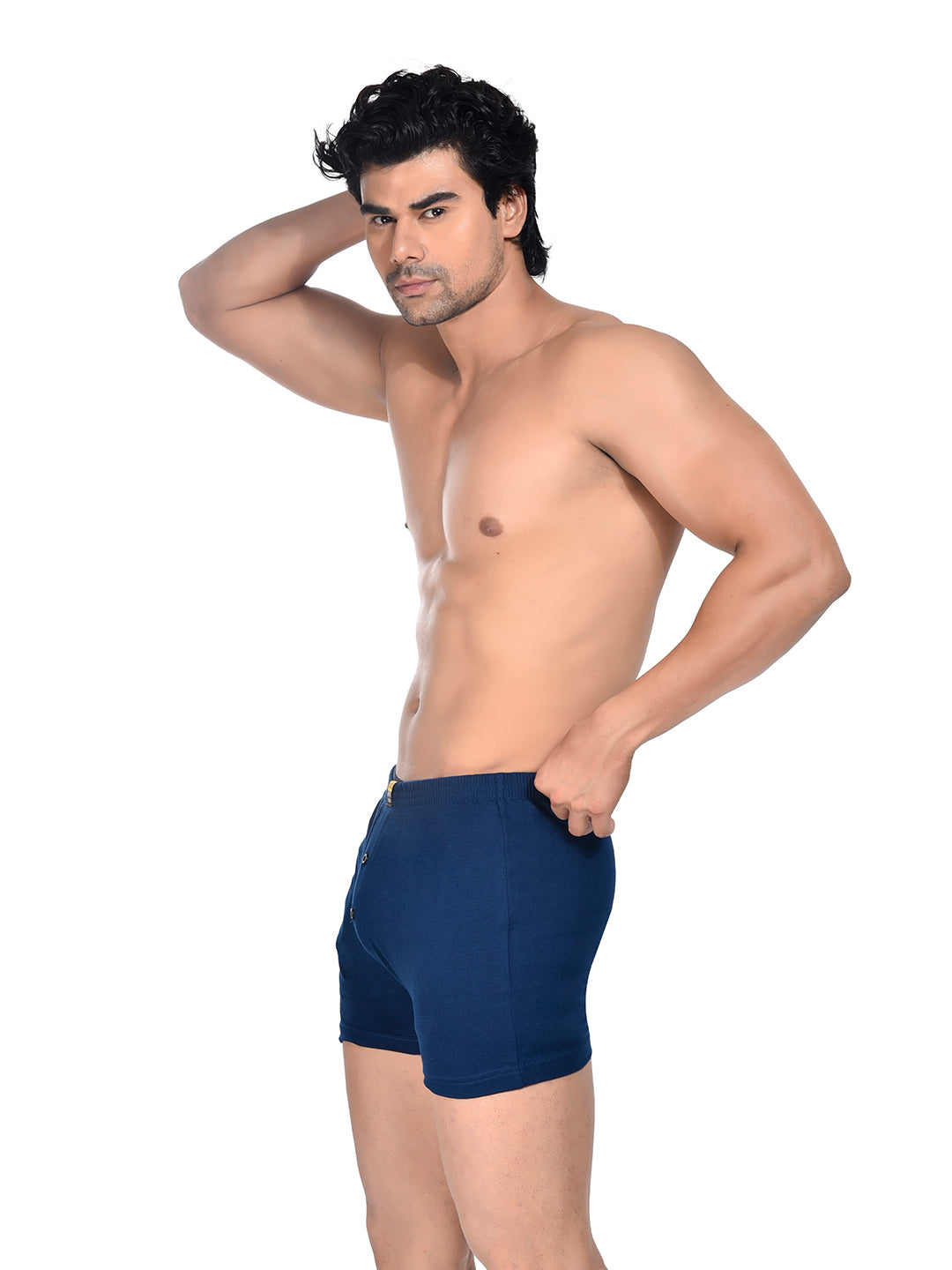 Men Colour Knitted Boxer BOSEO Navy
