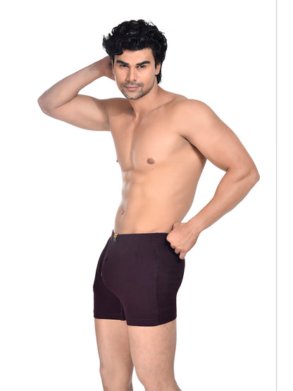 Men Colour Knitted Boxer BOSEO Purple