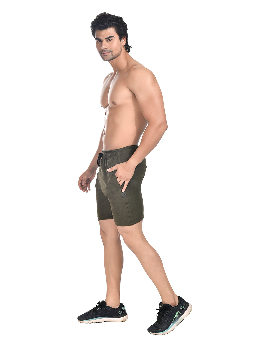 Men 100% Cotton Matty Shorts Green