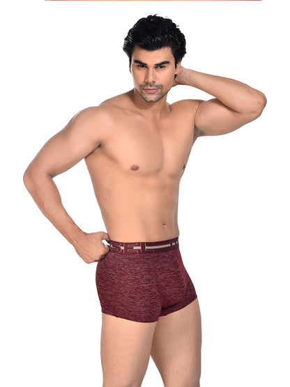 Men 100% Cotton Anti Ball Crushing Boxer Brief Cherry Red JAWA