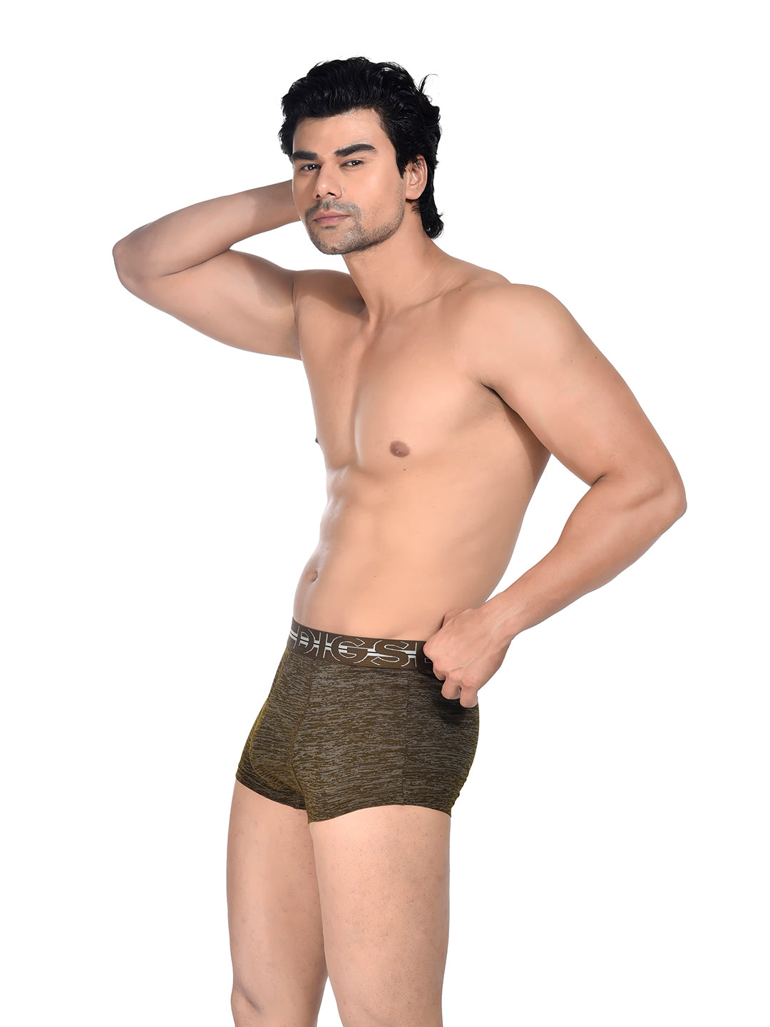 Men 100% Cotton Anti Ball Crushing Boxer Brief Brown JAWA