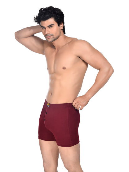 Men Colour Knitted Boxer BOSEO Cherry Red