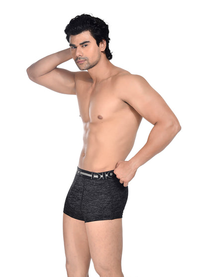 Men 100% Cotton Anti Ball Crushing Boxer Brief Black JAWA