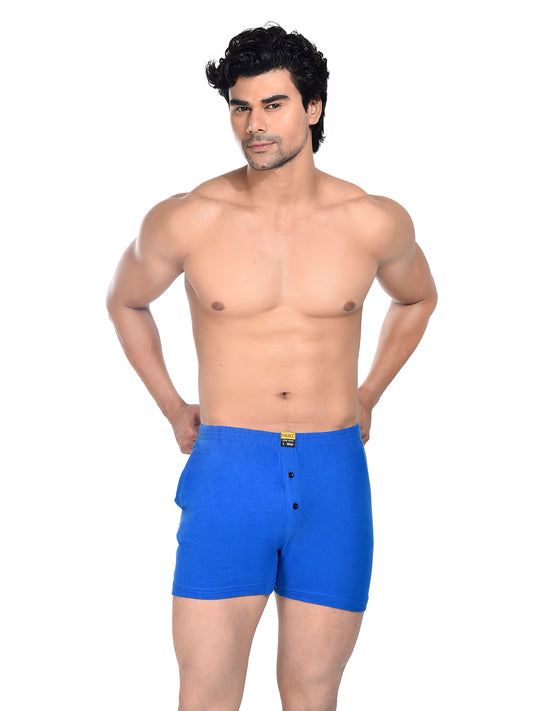 Men Colour Knitted Boxer BOSEO Lite Blue