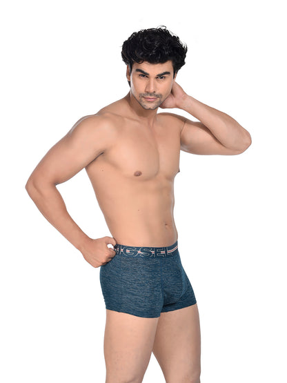 Men 100% Cotton Anti Ball Crushing Boxer Brief Petrol Green JAWA