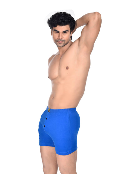 Men Colour Knitted Boxer BOSEO Lite Blue