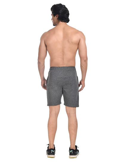 Men 100% Cotton Matty Shorts Grey Melange