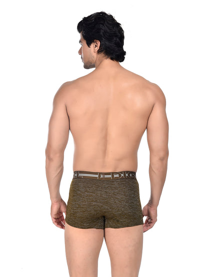 Men 100% Cotton Anti Ball Crushing Boxer Brief Brown JAWA