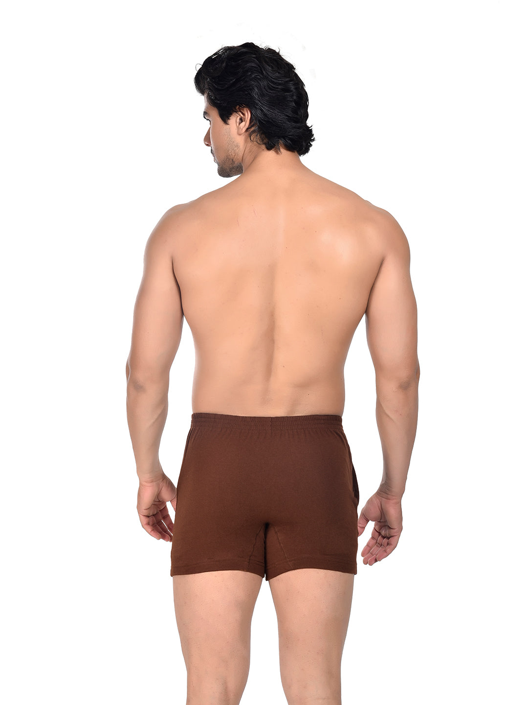 Men Colour Knitted Boxer BOSEO Brown