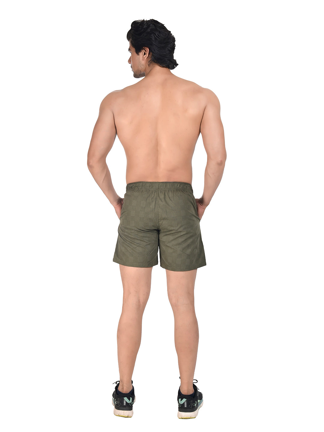 Men Woven Boxer Shorts Green