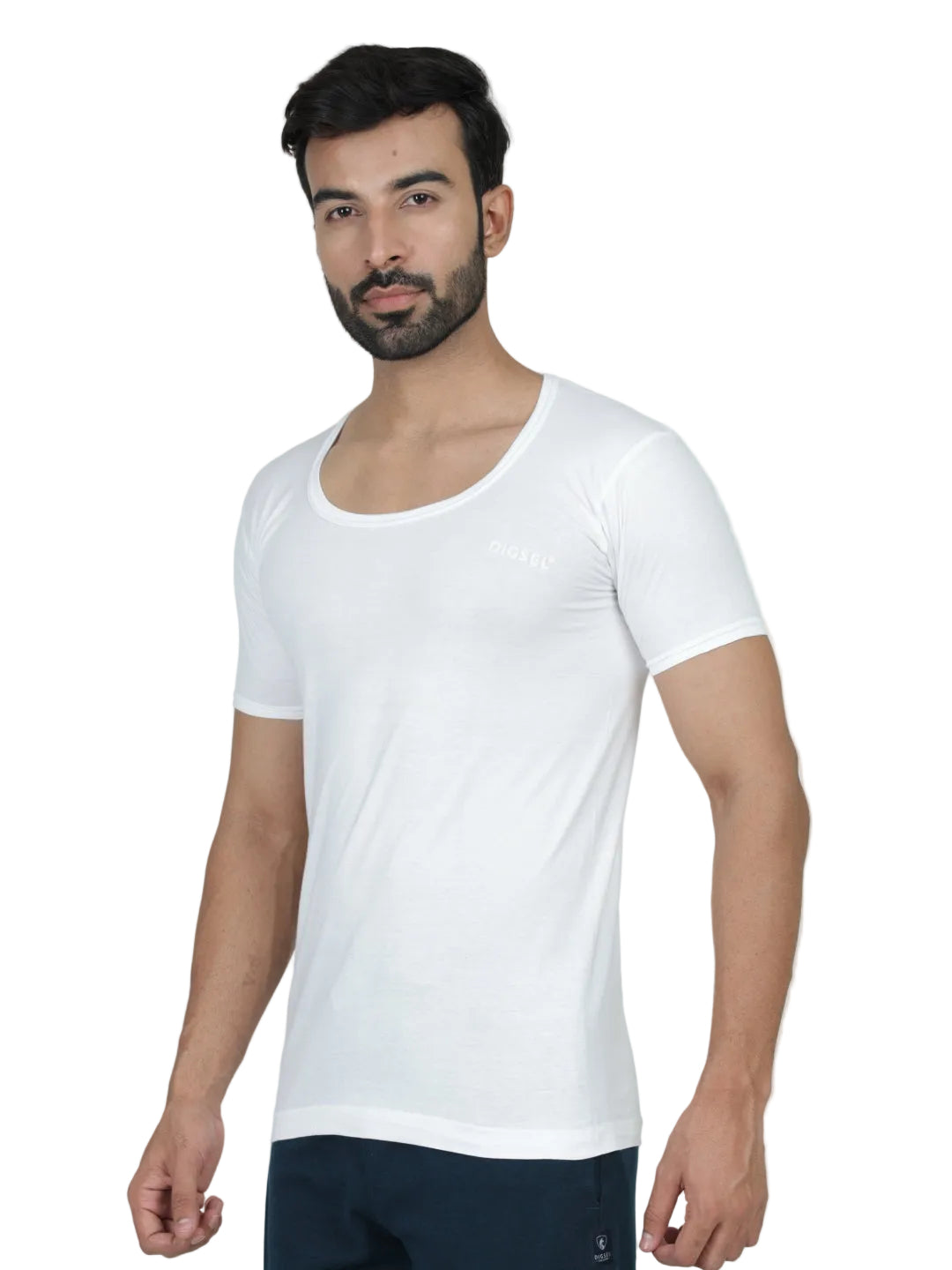Summer Combo Men white premium vest RNS _ Pack of 5