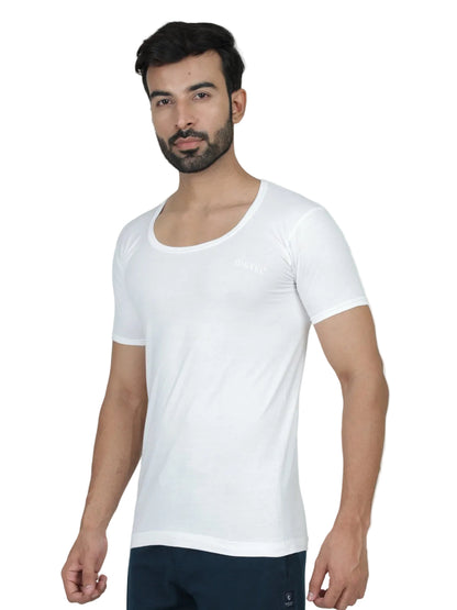 Summer Combo Men white premium vest RNS _ Pack of 5
