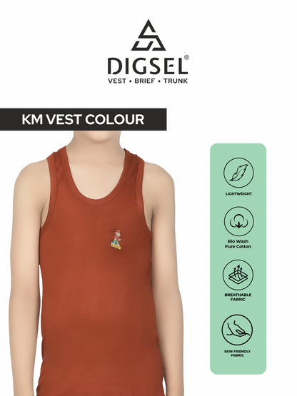 Digsel Kids Master RN Assorted color Vest pack of 4