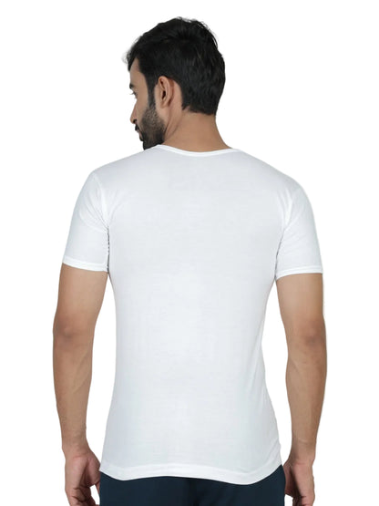 Summer Combo Men white premium vest RNS _ Pack of 5