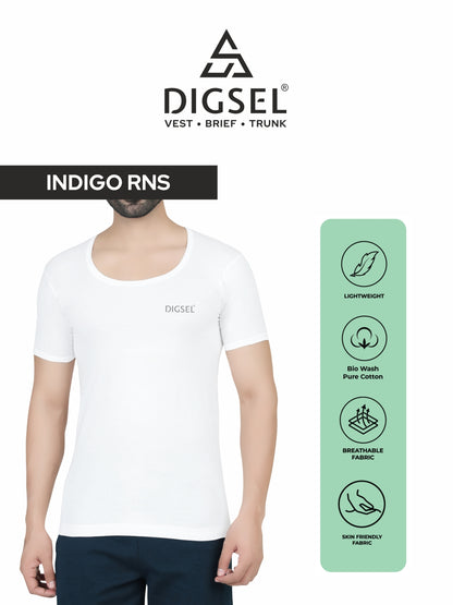 Summer Combo Men white premium vest RNS _ Pack of 5