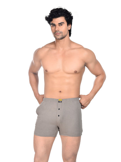 Men Colour Knitted Boxer BOSEO Grey