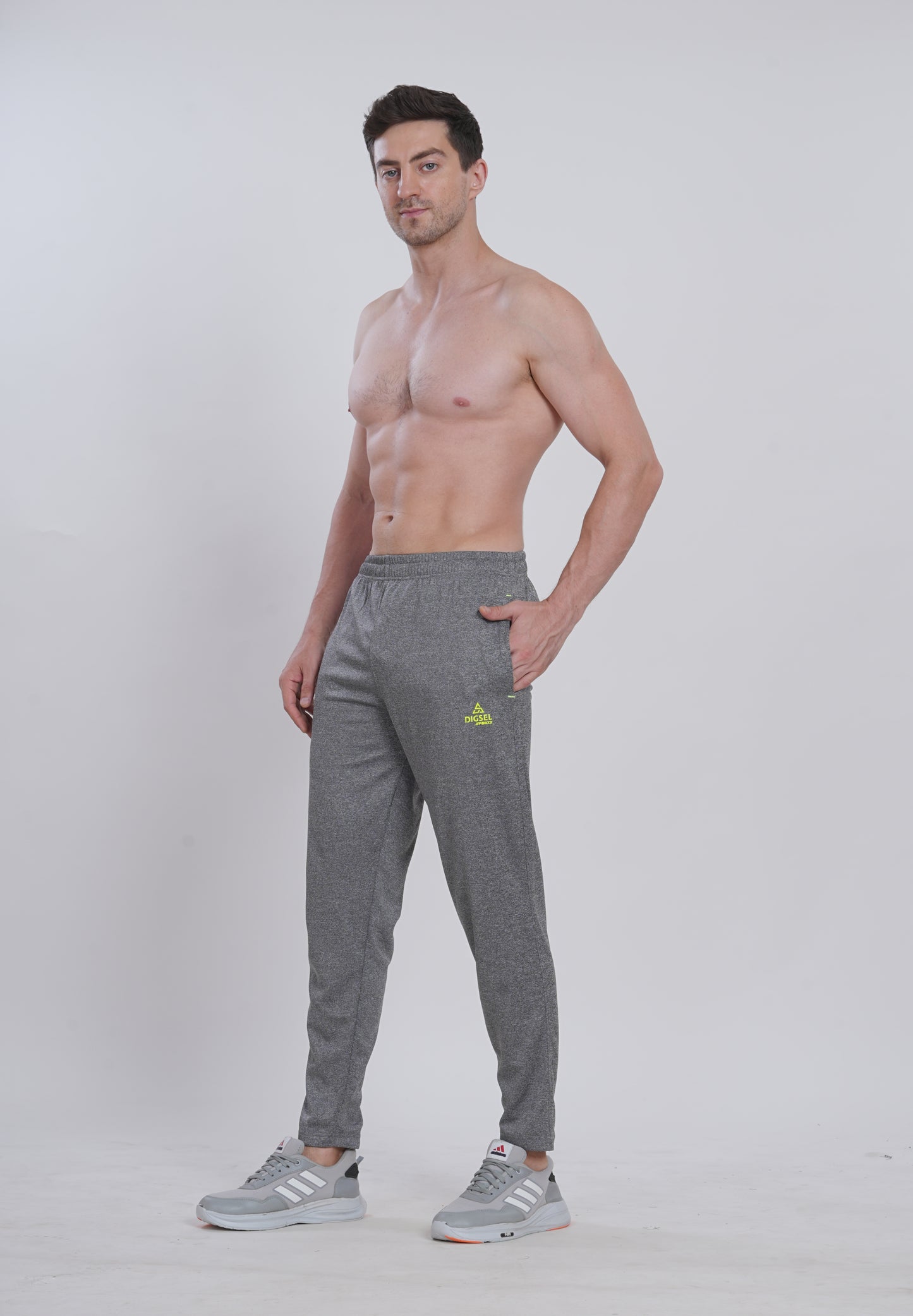 D Melange Polyester Tracks For Men