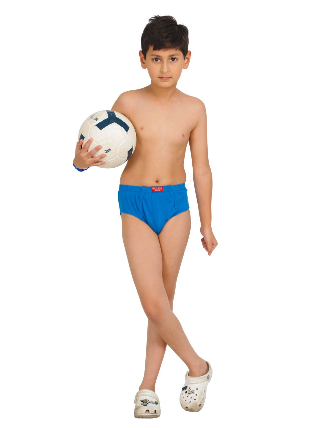 Digsel Boys Combed Cotton Assorted Color Plain Brief Pack of 4