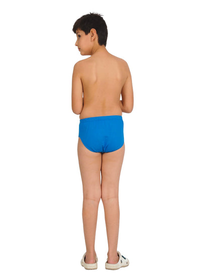 Digsel Boys Combed Cotton Assorted Color Plain Brief Pack of 4