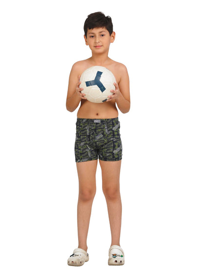 Digsel Boys Combed Cotton Assorted Color  Printed Trunks Pack of 4