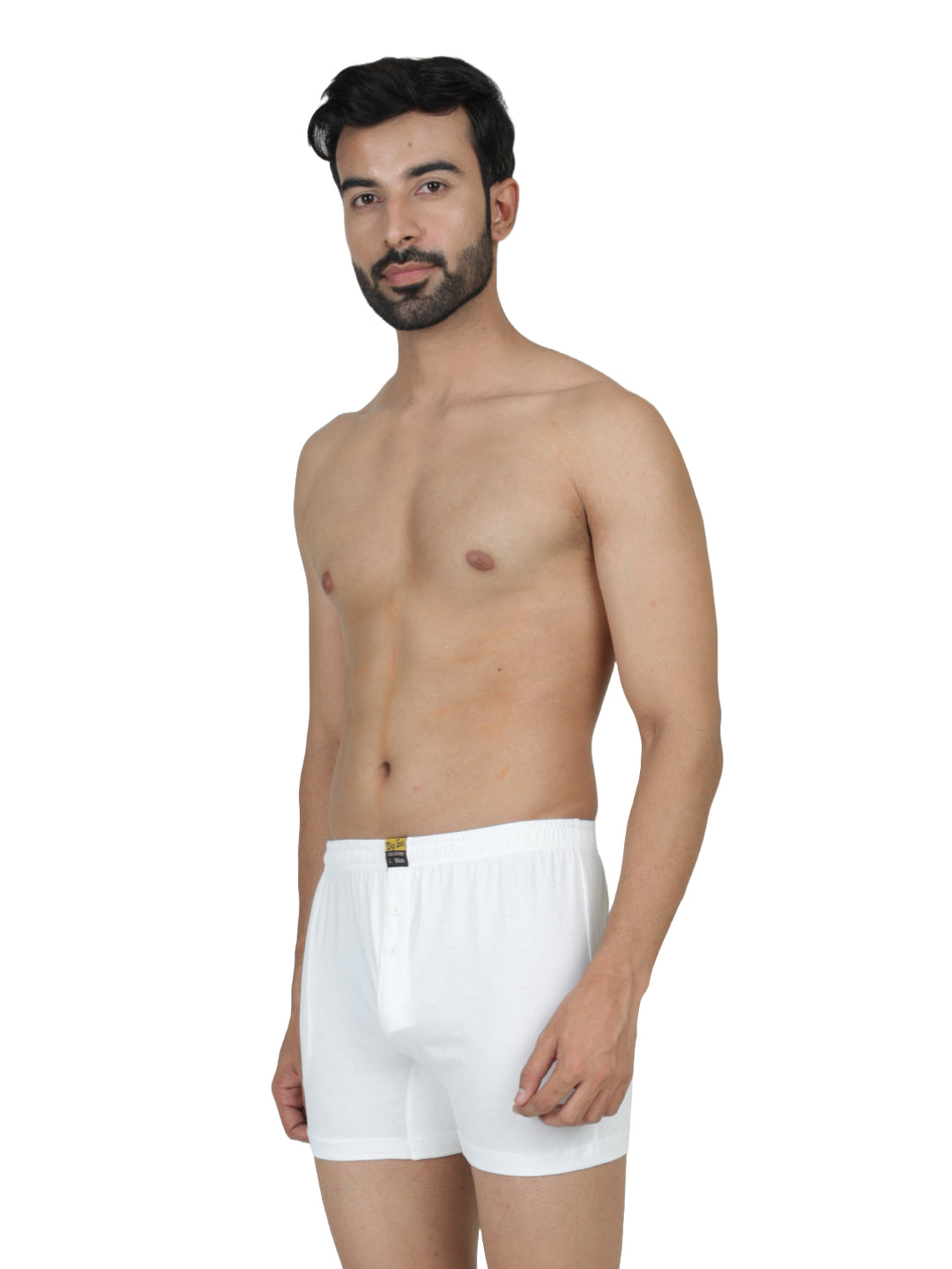 Men White Knitted Boxer BOSEO