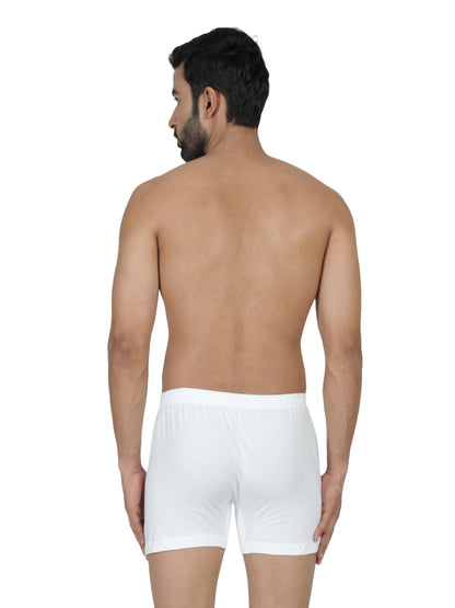 Men White Knitted Boxer BOSEO