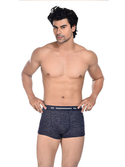 Men 100% Cotton Anti Ball Crushing Boxer Brief Navy JAWA