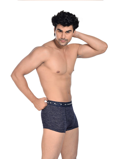 Men 100% Cotton Anti Ball Crushing Boxer Brief Navy JAWA