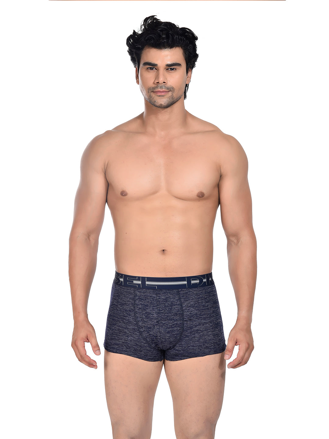 Men 100% Cotton Anti Ball Crushing Boxer Brief Navy JAWA