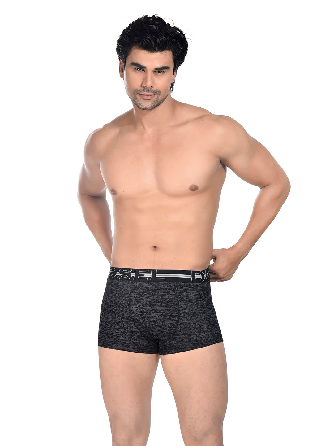 Men 100% Cotton Anti Ball Crushing Boxer Brief Black JAWA
